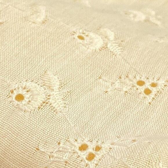 VTG 70s Eyelet Clutch Handbag Womens Ivory Boho Hippie Cottagecore Pockets Retro - Picture 11 of 12